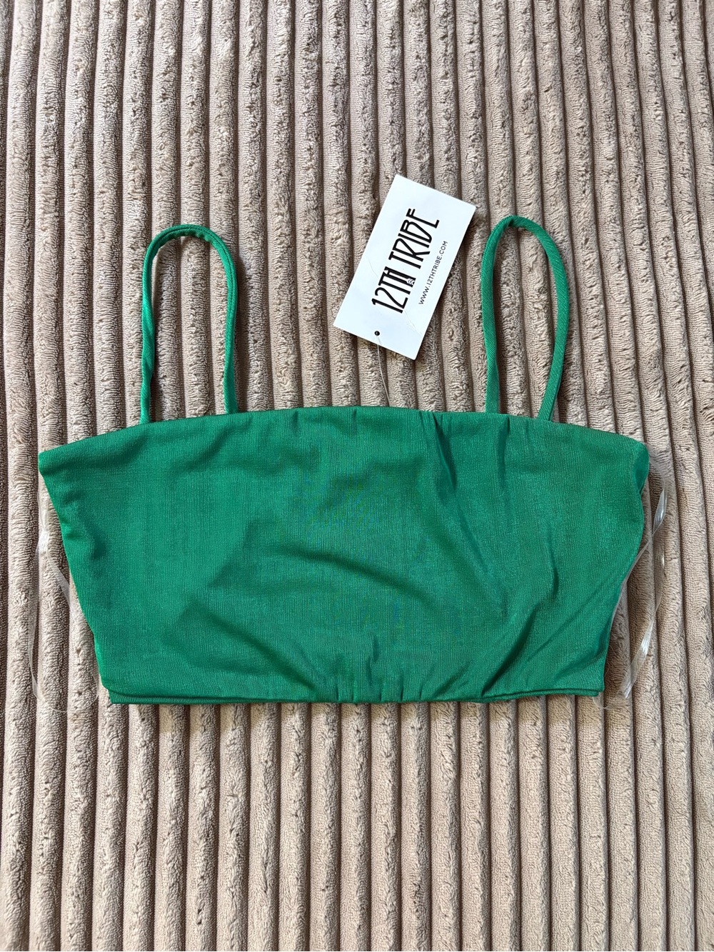 12th Tribe Emerald Green Crop Top